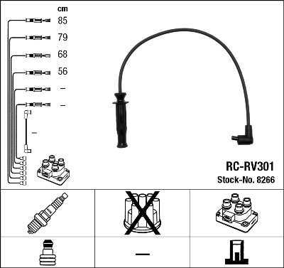 NGK 8266 Kit cavi accensione