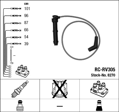 NGK 8270 Kit cavi accensione