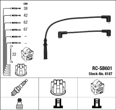 NGK 8187 Kit cavi accensione