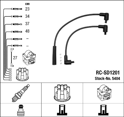 NGK 5404 Kit cavi accensione