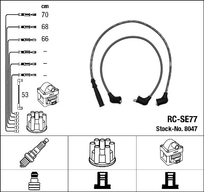 NGK 8047 Kit cavi accensione