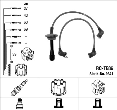 NGK 9641 Kit cavi accensione