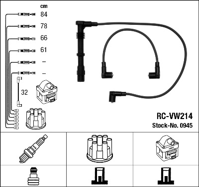 NGK 0945 Kit cavi accensione