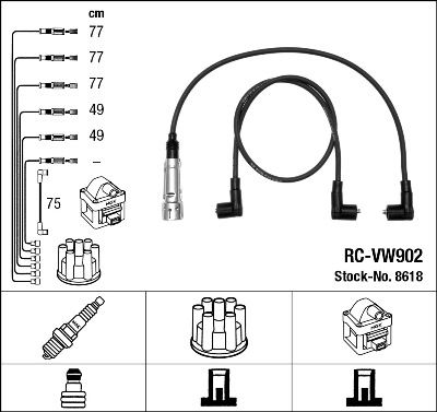 NGK 8618 Kit cavi accensione