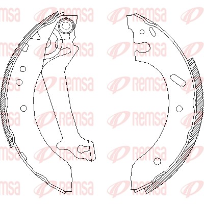 REMSA 4670.00 Σιαγώνα φρένων Πίσω άξονας for FORD