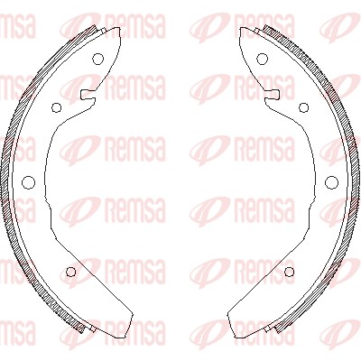 REMSA 4686.00 Σιαγώνα φρένων Πίσω άξονας for VW