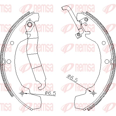 REMSA 4688.00 Σιαγώνα φρένων Πίσω άξονας for VW