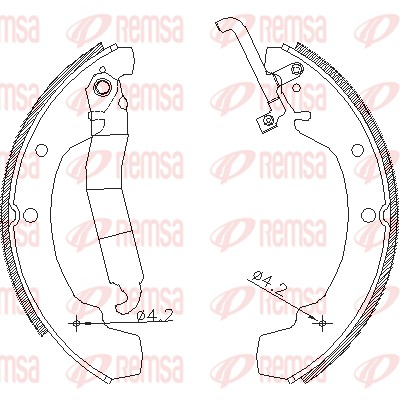 REMSA 4688.01 Σιαγώνα φρένων Πίσω άξονας for VW