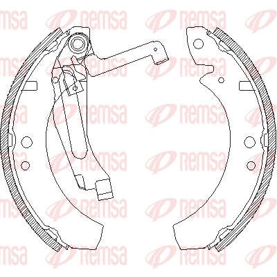 REMSA 4691.00 Σιαγώνα φρένων Πίσω άξονας for VW