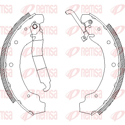 REMSA 4692.01 Σιαγώνα φρένων Πίσω άξονας for VW