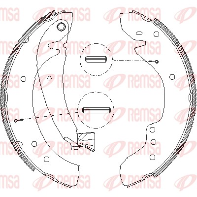 REMSA 4718.00 Σιαγώνα φρένων Πίσω άξονας for CITROËN FIAT PEUGEOT