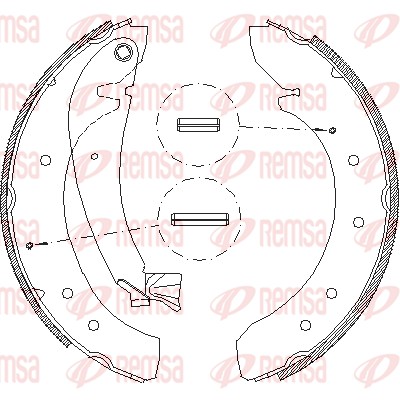 REMSA 4719.00 Σιαγώνα φρένων Πίσω άξονας for CITROËN FIAT PEUGEOT