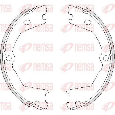 REMSA 4733.00 Brake Shoe, parking brake Rear Axle for IVECO