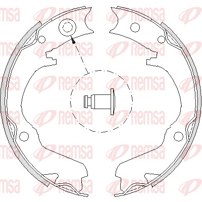 REMSA 4734.00 Brake Shoe, parking brake Rear Axle for SUBARU