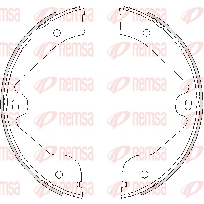 REMSA 4735.00 Brake Shoe, parking brake Rear Axle for AUDI LAND ROVER MERCEDES-BENZ PORSCHE VW
