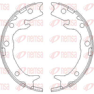 REMSA 4737.00 Brake Shoe, parking brake Rear Axle for HONDA