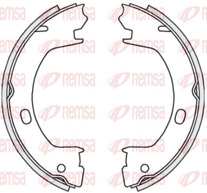 REMSA 4739.00 Brake Shoe, parking brake Rear Axle for CHRYSLER