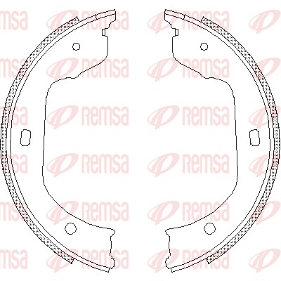 REMSA 4740.00 Brake Shoe, parking brake Rear Axle for BMW VW