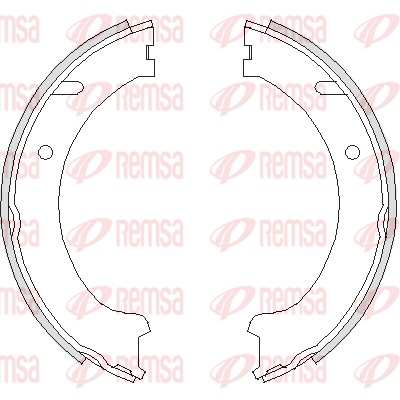 REMSA 4741.00 Brake Shoe, parking brake Rear Axle for VOLVO