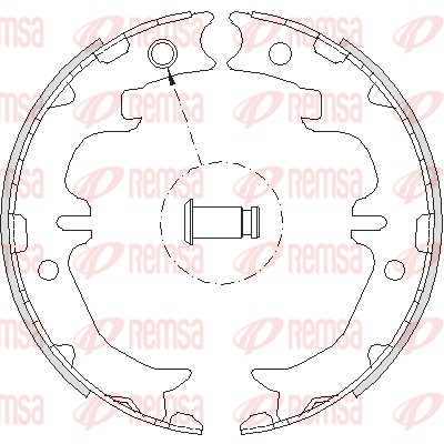 REMSA 4742.00 Brake Shoe, parking brake Rear Axle for LEXUS TOYOTA