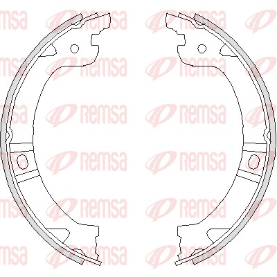 REMSA 4744.00 Brake Shoe, parking brake Rear Axle for CHRYSLER DODGE