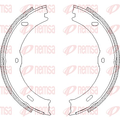 REMSA 4746.00 Brake Shoe, parking brake Rear Axle for MERCEDES-BENZ VW