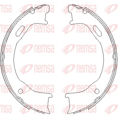REMSA 4747.00 Brake Shoe, parking brake Rear Axle for JEEP