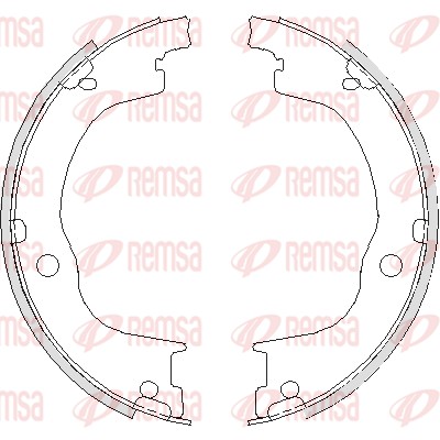 REMSA 4749.00 Brake Shoe, parking brake Rear Axle for CHEVROLET OPEL VAUXHALL