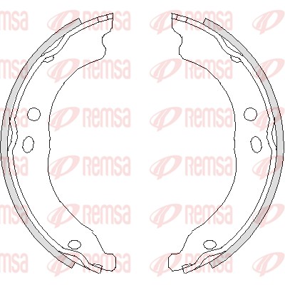 REMSA 4750.00 Brake Shoe, parking brake Rear Axle for CITROËN FIAT PEUGEOT TOYOTA