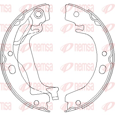 REMSA 4753.00 Brake Shoe, parking brake Rear Axle for TOYOTA