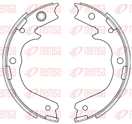 REMSA 4756.00 Brake Shoe, parking brake Rear Axle for ISUZU