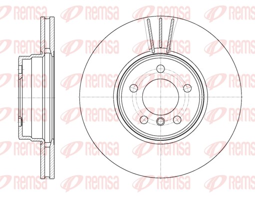 REMSA 61028.10 Δισκόπλακα μπροστινός άξονας for LAND ROVER
