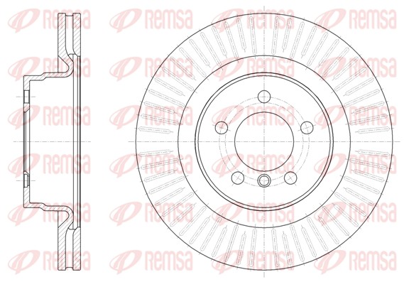 REMSA 61999.10 Δισκόπλακα μπροστινός άξονας for LAND ROVER