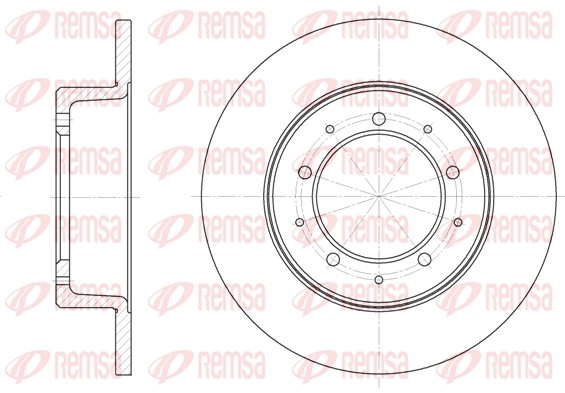 REMSA 6333.00 Δισκόπλακα Πίσω άξονας for LAND ROVER