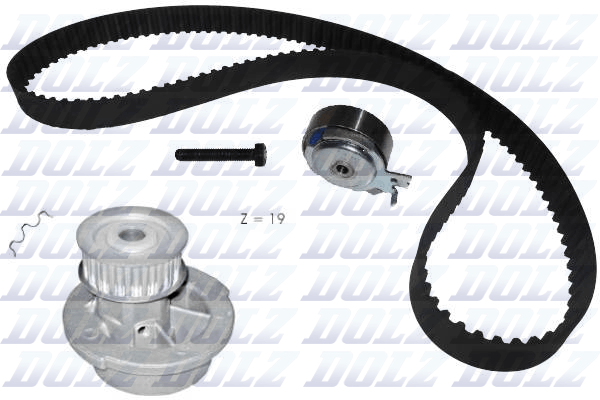 DOLZ KD021 Pompa acqua + Kit cinghie dentate-Pompa acqua + Kit cinghie dentate-Ricambi Euro