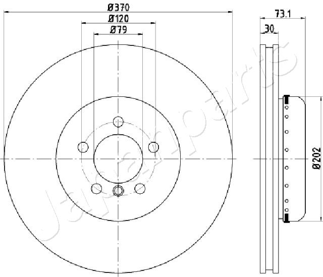 JAPANPARTS DI-0116 Brake Disc