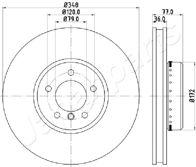 JAPANPARTS DI-0157 Brake Disc