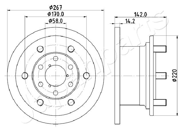 JAPANPARTS DI-0254 Brake Disc