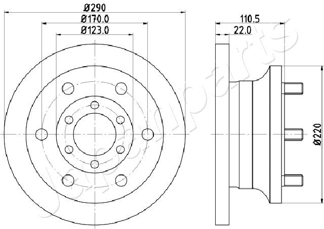 JAPANPARTS DI-0256 Brake Disc