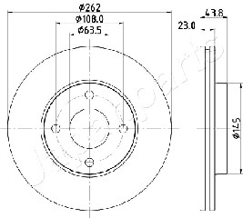 JAPANPARTS DI-0355 Brake Disc