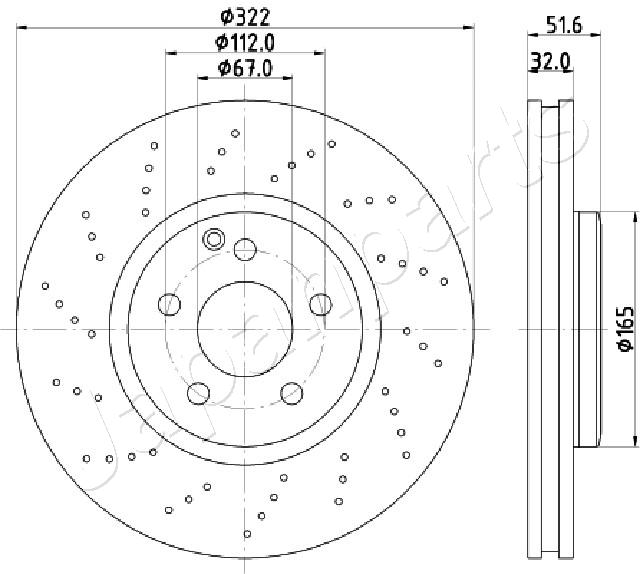 JAPANPARTS DI-0528 Brake Disc