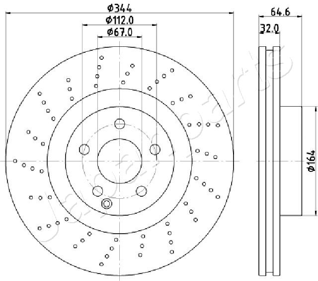 JAPANPARTS DI-0558 Brake Disc