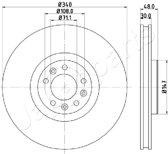 JAPANPARTS DI-0611 Brake Disc