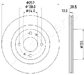 JAPANPARTS DI-0614 Brake Disc