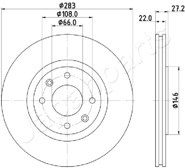 JAPANPARTS DI-0626 Brake Disc