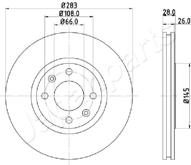 JAPANPARTS DI-0627 Brake Disc