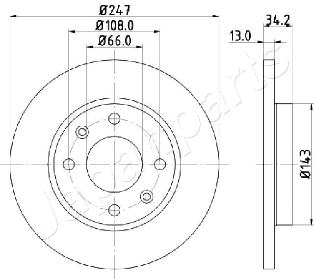 JAPANPARTS DI-0630 Brake Disc