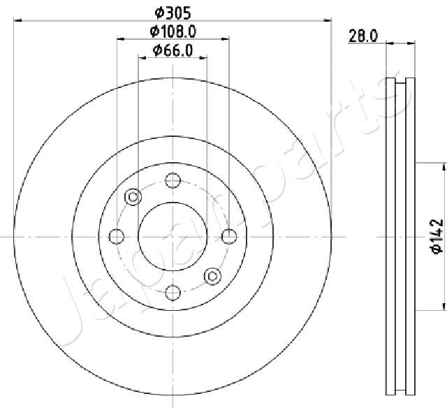 JAPANPARTS DI-0631 Brake Disc