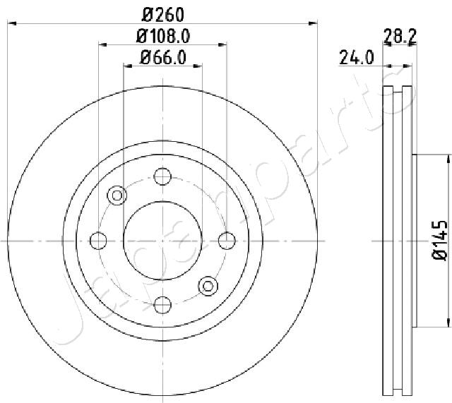 JAPANPARTS DI-0632 Brake Disc