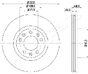 JAPANPARTS DI-0633 Brake Disc